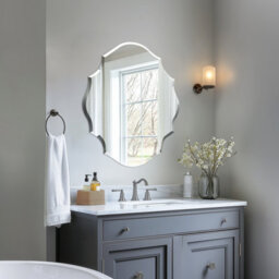 Artloge 56X71Cm Antique Floral Outcut Oval Wall Mirror Decorative Makeup Vanity Mirror - thumbnail 7