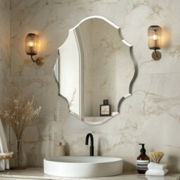 Artloge 56X71Cm Antique Floral Outcut Oval Wall Mirror Decorative Makeup Vanity Mirror - thumbnail 6