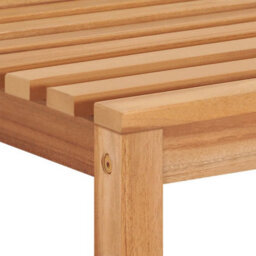 Berkfield 3 Piece Garden Dining Set Solid Wood Teak - thumbnail 6