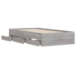 Berkfield Bed Frame With Drawers Without Mattress Grey Sonoma 90X200 Cm - thumbnail 5