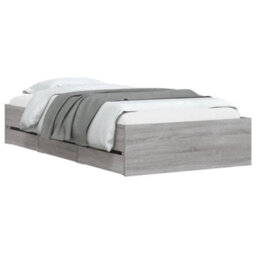 Berkfield Bed Frame With Drawers Without Mattress Grey Sonoma 90X200 Cm - thumbnail 3