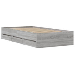Berkfield Bed Frame With Drawers Without Mattress Grey Sonoma 90X200 Cm - thumbnail 8