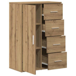 Walplus Sideboard Artisan Oak 60 X 31 X 84 Cm Engineered Wood - thumbnail 2