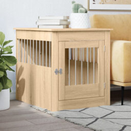 Walplus Sonoma Oak Dog Crate Furniture 64.5X80X71 Cm Engineered Wood - thumbnail 1