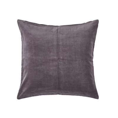Homescapes Dark Grey Velvet Cushion Cover, 60 X 60 Cm - image 1