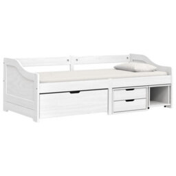 "Walplus Day Bed With 3 Drawers Without Mattress ""irun"" White 90X200 Cm" - thumbnail 2