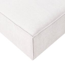 Wyld And Coco Element Off-White Corduroy Square Ottoman 86 X 86 Cm With Black Legs - thumbnail 6