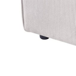 Wyld And Coco Element Off-White Corduroy Square Ottoman 86 X 86 Cm With Black Legs - thumbnail 7