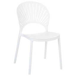 Beliani Set Of 4 Garden Chairs Ostia White - thumbnail 5