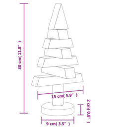 Berkfield Wooden Christmas Trees For Decoration 2 Pcs 30 Cm Solid Wood Pine - thumbnail 9