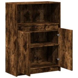 Berkfield Sideboard With Led Smoked Oak 72X34X100 Cm Engineered Wood - thumbnail 7