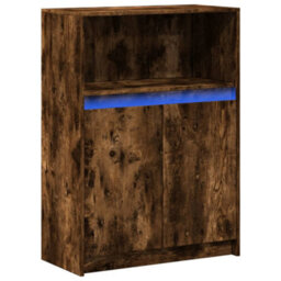 Berkfield Sideboard With Led Smoked Oak 72X34X100 Cm Engineered Wood - thumbnail 3