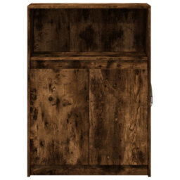 Berkfield Sideboard With Led Smoked Oak 72X34X100 Cm Engineered Wood - thumbnail 6
