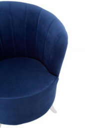 Orsina Blue Tub Chair, Stylish Office Chair, Classy Velvet Chair, Round Velvet Upholstery Chair For Lounge - thumbnail 7