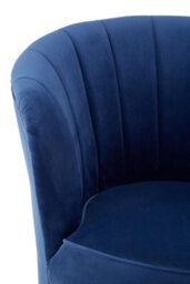 Orsina Blue Tub Chair, Stylish Office Chair, Classy Velvet Chair, Round Velvet Upholstery Chair For Lounge - thumbnail 6