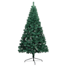 Berkfield Artificial Half Christmas Tree With Stand Green 120 Cm Pvc - thumbnail 3