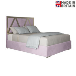 Alison Upholstered Soft Velvet Metal Bed Frame - Pink - thumbnail 7