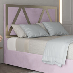 Alison Upholstered Soft Velvet Metal Bed Frame - Pink - thumbnail 2