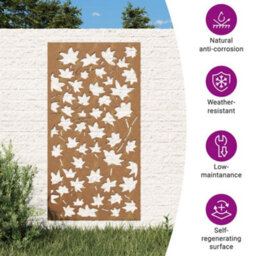 Vidaxl Garden Wall Decoration 105X55 Cm Corten Steel Maple Leaf Design - thumbnail 7
