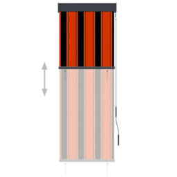 Berkfield Harmful Outdoor Roller Blind 60X250 Cm Orange And Brown - thumbnail 3