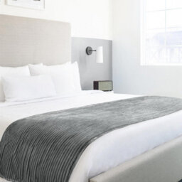 Emma Barclay Dakota Blanket/throw For Sofa Chair Bed Charcoal 140X180Cm - thumbnail 5