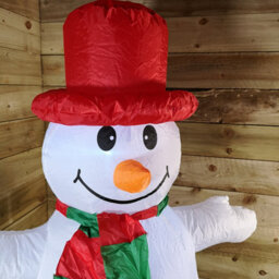 Samuel Alexander 4Ft (120Cm) Light Up Inflatable Christmas Snowman Decoration With White Leds - thumbnail 2