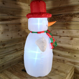Samuel Alexander 4Ft (120Cm) Light Up Inflatable Christmas Snowman Decoration With White Leds - thumbnail 4