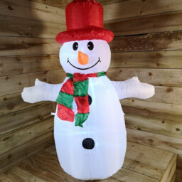 Samuel Alexander 4Ft (120Cm) Light Up Inflatable Christmas Snowman Decoration With White Leds - thumbnail 8