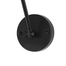 Beliani Auralux Set Of 2 Black Iron Wall Lamps With Adjustable Arms And Cone Shades - Industrial Matt Finish - thumbnail 8