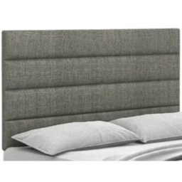 "Urban Textures Luxury 20"" High Linen Fabric Upholstered Siera Design Bed Headboard - Slate" - thumbnail 1