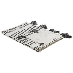 Beliani Blanket Unnao Cotton 130 X 180 Cm White