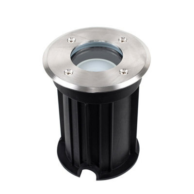 Valuelights Modern Bushed Chrome Ip54 Rated Outdoor Garden Walk Over Light - image 1