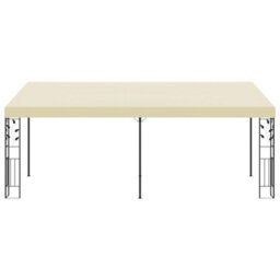 Berkfield Durable Wall-Mounted Gazebo 6X3X2.5 M Cream