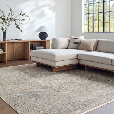 Livabliss Galey Alix Maria Elena-Vintage Brown Blue Beige Traditional Vintage Boho Fringe Living Dining Bedroom Rug 160 X 213 Cm Easy Care - image 1