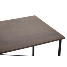Orsina Dark Oak Desk With Black Metal Frame,office Desk,multipurpose Writing Table,desk With Cross Pattern - thumbnail 8