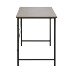 Orsina Dark Oak Desk With Black Metal Frame,office Desk,multipurpose Writing Table,desk With Cross Pattern - thumbnail 3