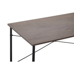 Orsina Dark Oak Desk With Black Metal Frame,office Desk,multipurpose Writing Table,desk With Cross Pattern - thumbnail 6