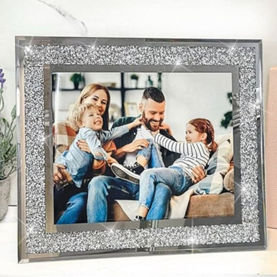 "Biznest 12X16"" Inches Crushed Glass Crystal Diamond Photo Frame Home Decor, Gift, The World's Largest Picture Frame Collection"