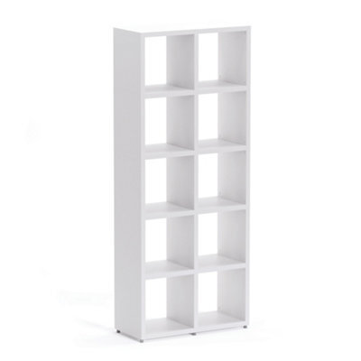 RB UK Boon 10 Cube Shelving Unit Eco-Friendly Bookcase Freestanding Heavy Duty Oak, Made In Austria (H)1830mm (W)740mm (D)330mm