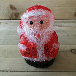 Snowtime Acrylic Led Christmas Figure - 19Cm Santa - thumbnail 3
