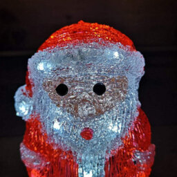 Snowtime Acrylic Led Christmas Figure - 19Cm Santa - thumbnail 4