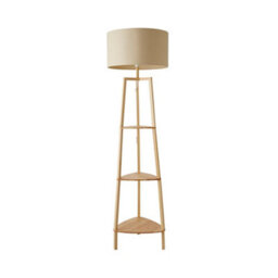 Valuelights Hiru Natural 3 Tier Shelf Floor Lamp With Cream Shade - thumbnail 7