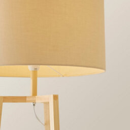 Valuelights Hiru Natural 3 Tier Shelf Floor Lamp With Cream Shade - thumbnail 5