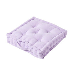 Homescapes Cotton Mauve Floor Cushion, 50 X 50 Cm - thumbnail 1