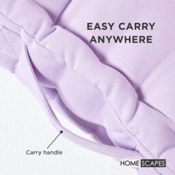 Homescapes Cotton Mauve Floor Cushion, 50 X 50 Cm - thumbnail 5