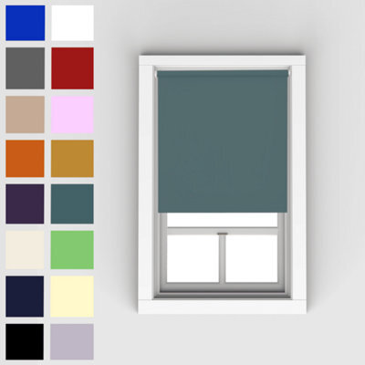 Caecus Blinds Blackout Roller Blind Teal 240Cm - image 1