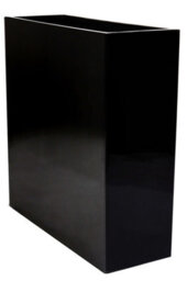 Primrose Fibreglass Tall Trough Planter In Matt Black 90Cm - thumbnail 2