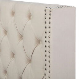 Matteo Functional Velvet Upholstered Bed 150X200Cm With Hydraulic Lever, Beige - thumbnail 9