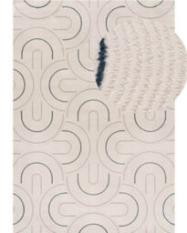 The Rugs Carmel Cream/blue Geometric Area Rug And Runner Non Shedding, Stain Resistant, Soft - thumbnail 2