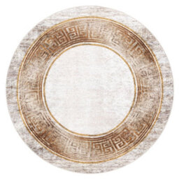 RugsX Miro 51236.807 Circle Washing Carpet Marble, Greek Anti-Slip - Beige /  Circle 160 Cm - thumbnail 2